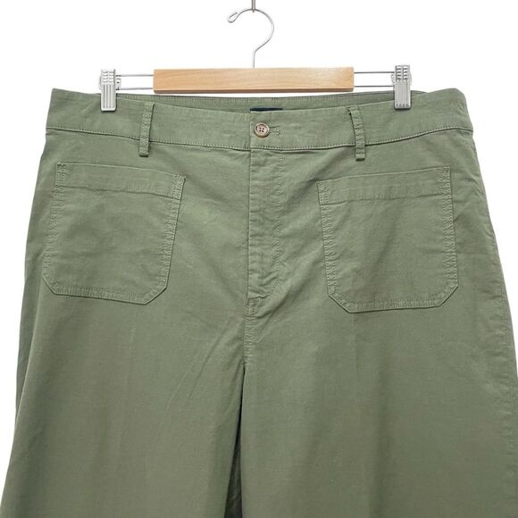 NWT J. Crew Lizzie Wide Leg Pants Size 34 (18) Pine Green High Rise Patch Pocket - Picture 5 of 12